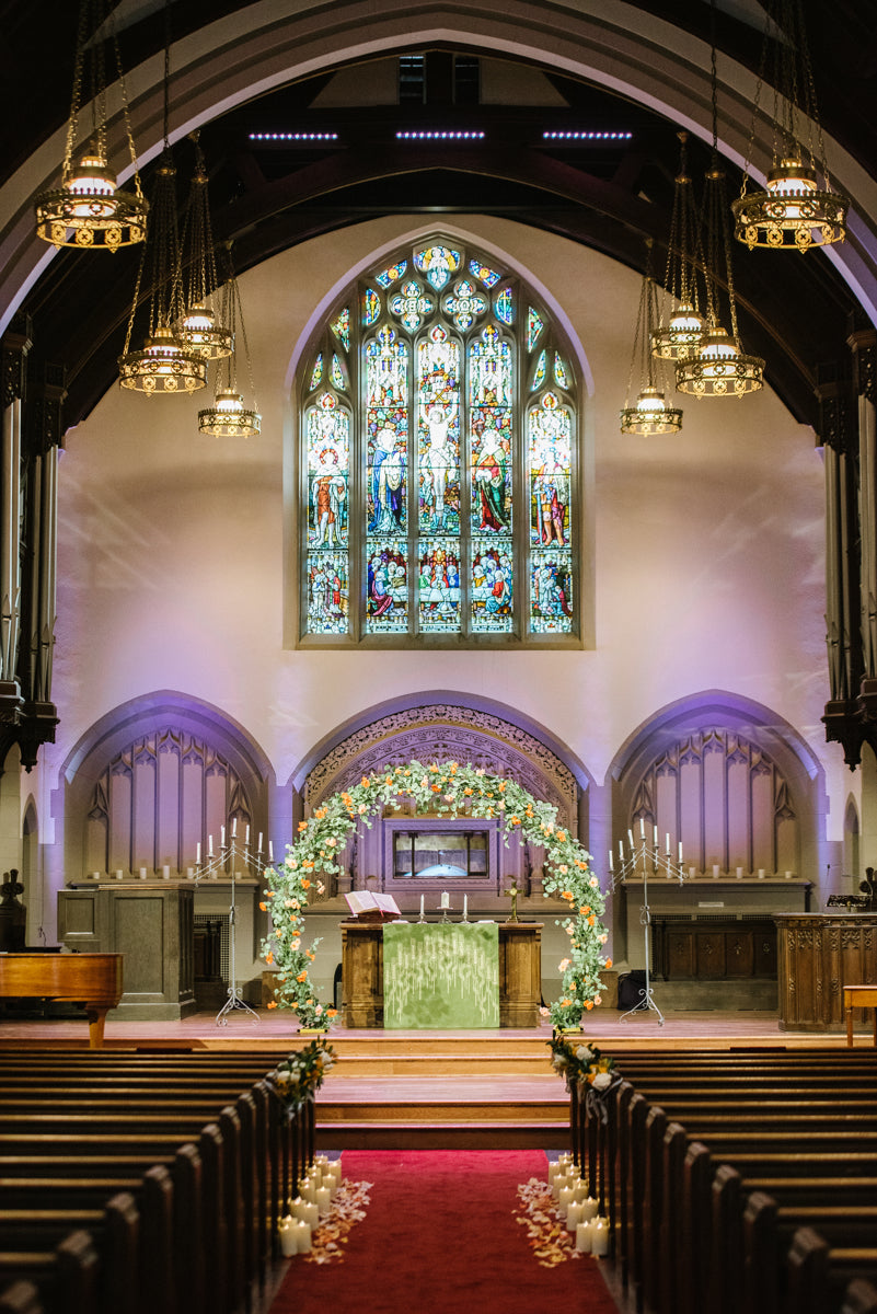Wedding Ceremony Double Ring Arch, Passable Walk- Through Arch Only - Fino Decor