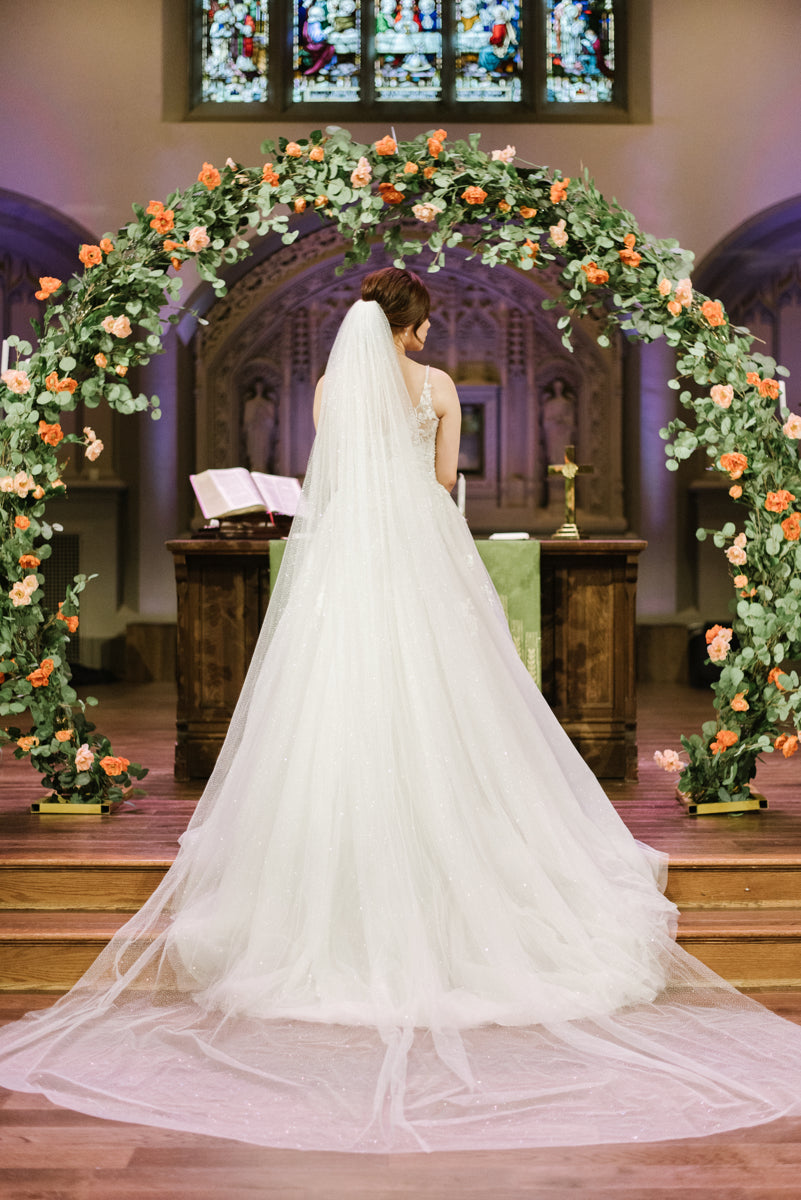 Wedding Ceremony Double Ring Arch, Passable Walk- Through Arch Only - Fino Decor
