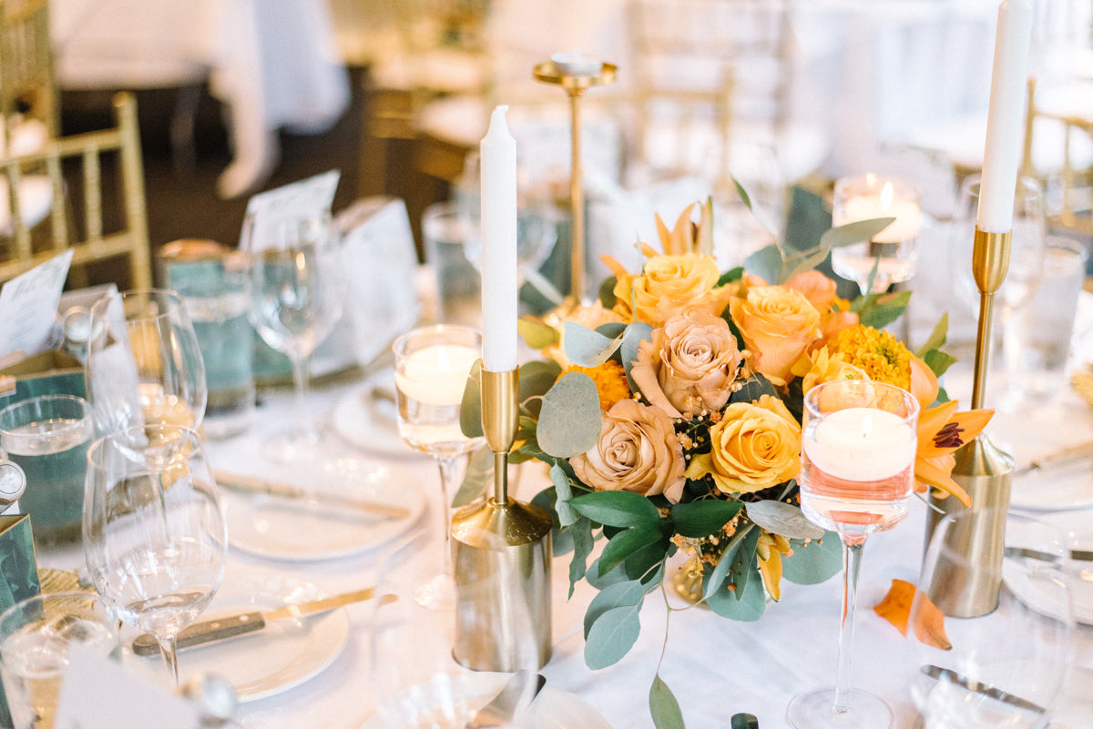 Romantic Gold Candlestick/Wedding Luxury Candelabrum - Fino Decor