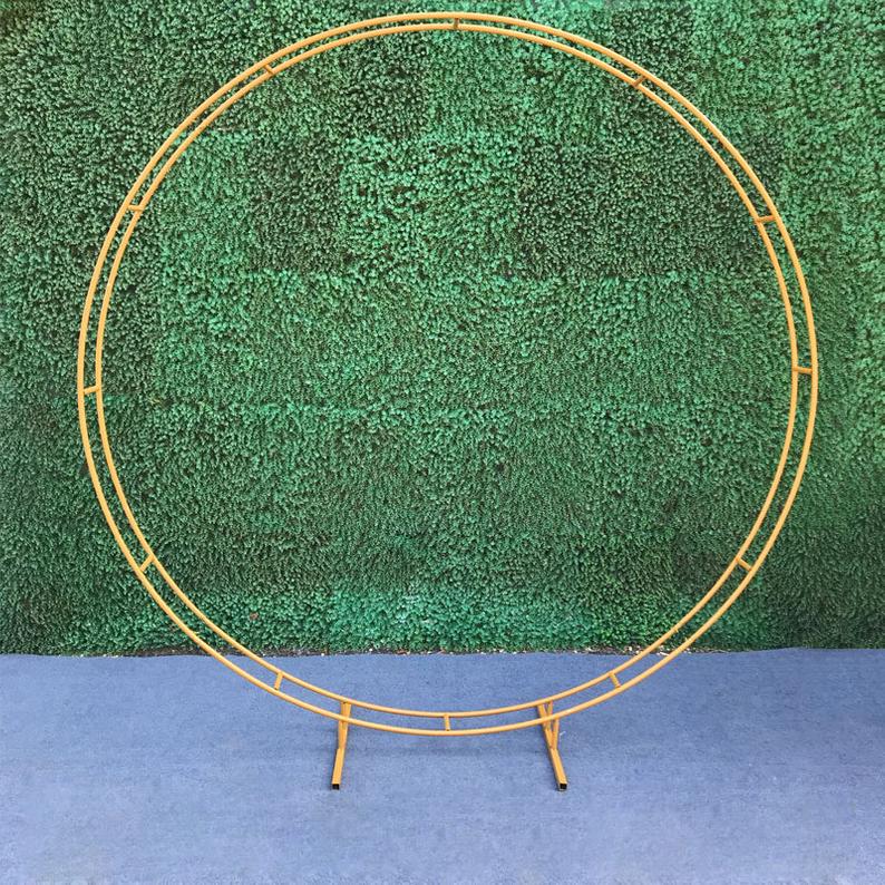 Double Circle Arch, Double Round Wedding Arch Only - Fino Decor