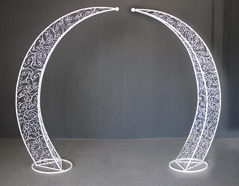 Moon Wedding Metal Arch Only(2 Pieces) - Fino Decor