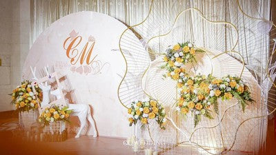 Iron flower Background/Flower-Stand Decoeation, Arch Only with LED Light
