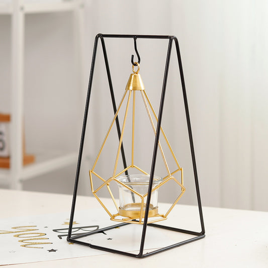 Nordic Pillar Candle Holder/Geometric Candlestick A - Fino Decor