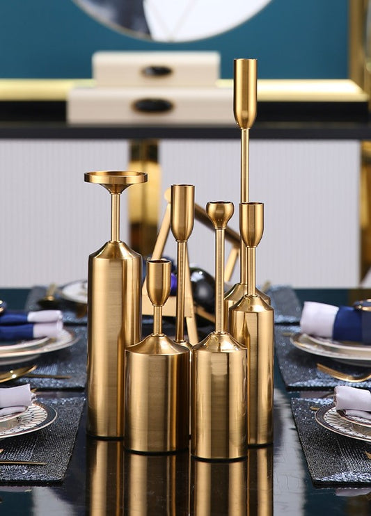 Romantic Gold Candlestick/Wedding Luxury Candelabrum - Fino Decor