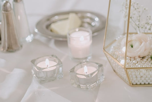Clear Glass Tealight Holder/Glass Mini Candle Holder - Fino Decor