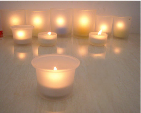 Teacup Frosted Candle Holder - Fino Decor