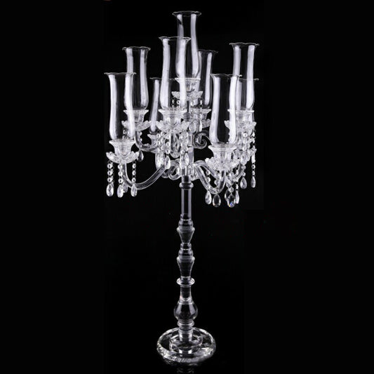 Luxury Wedding Table Centerpiece 9 Heads Crystal Candelabra - Fino Decor