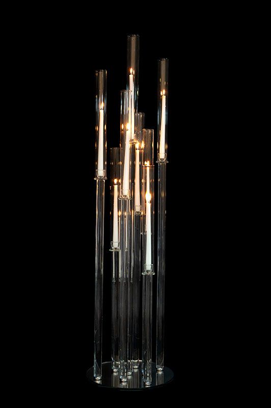 12 Arms Crystal Wedding Candelabra / Weddings Centerpieces - Fino Decor