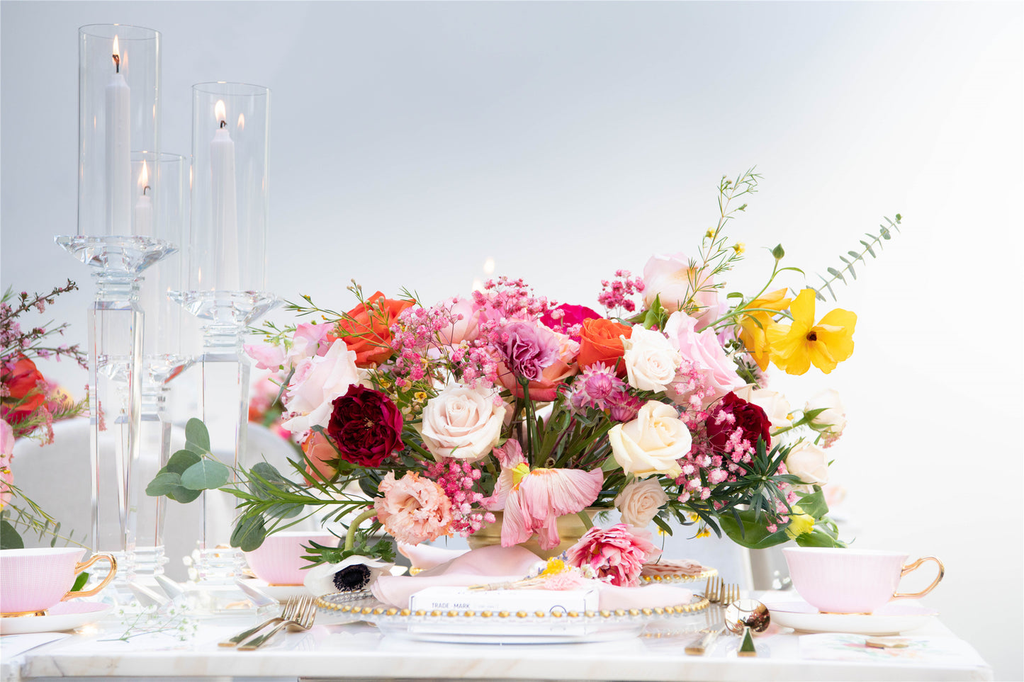Leon Crystal Pillar Candle Holder Set - Fino Decor