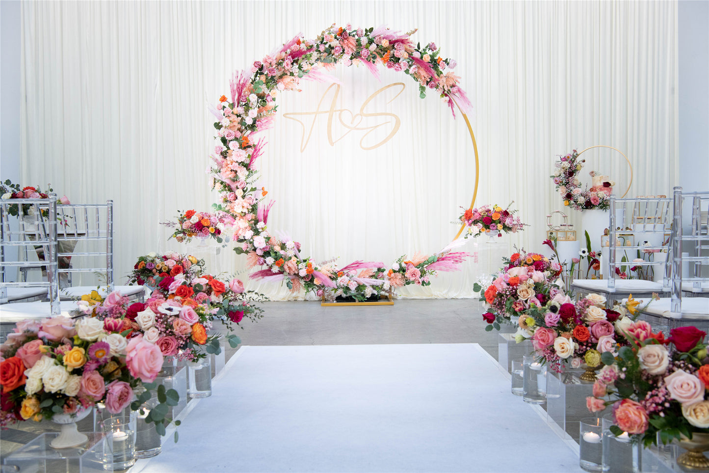 Metal Round Wedding Arch/ Circle Wedding Arch Only (Square Pipe) - Fino Decor