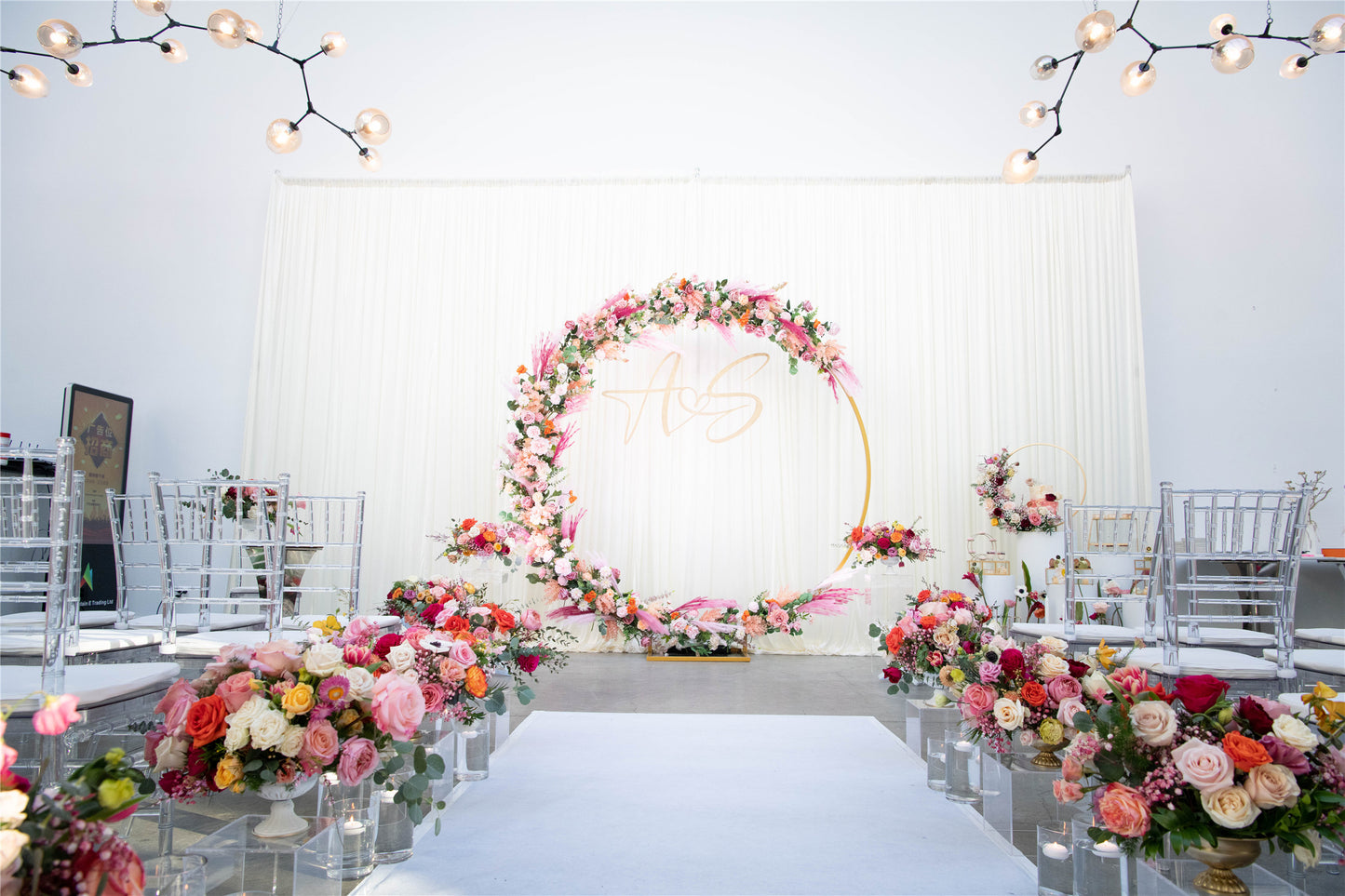 Metal Round Wedding Arch/ Circle Wedding Arch Only (Square Pipe) - Fino Decor