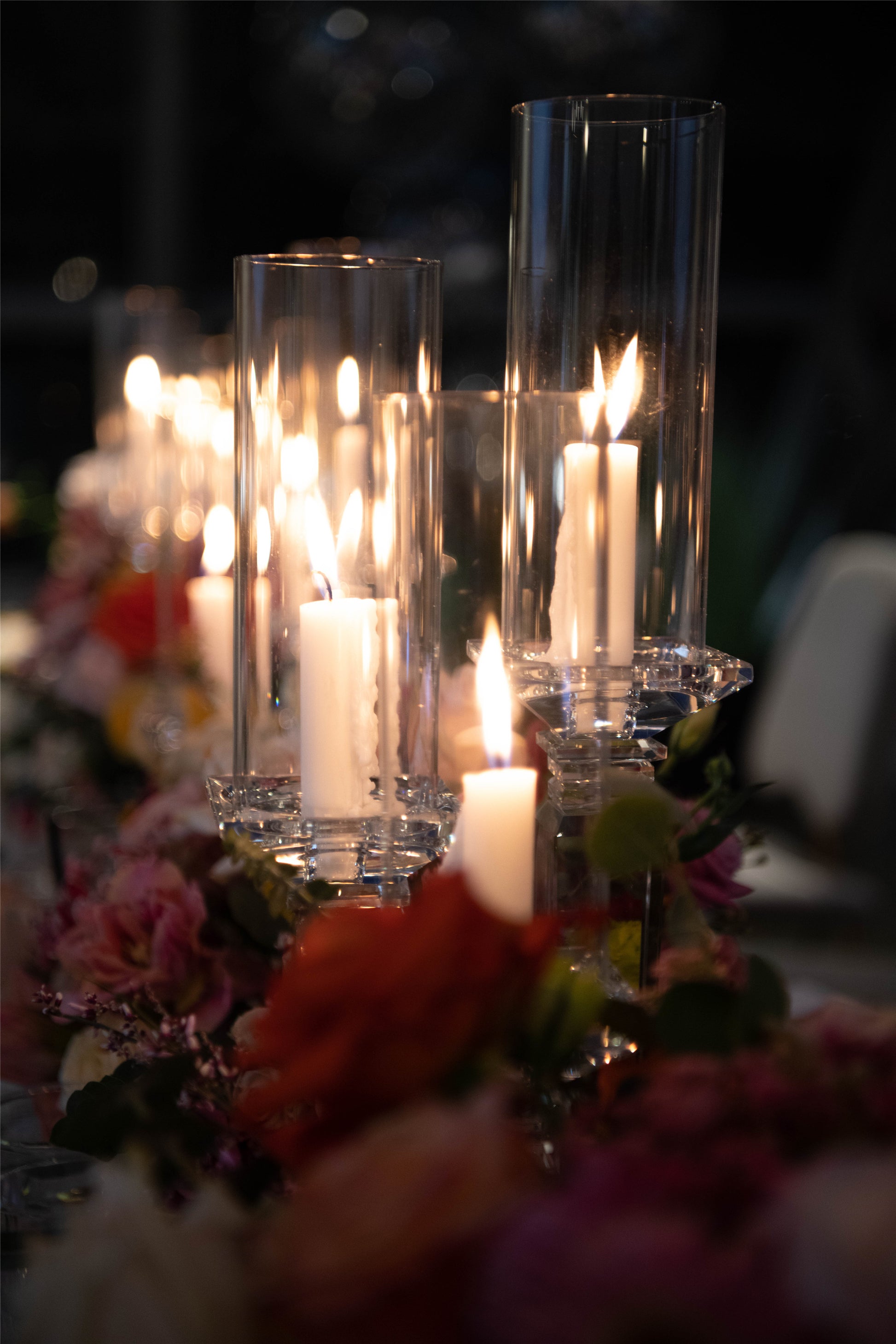 Leon Crystal Pillar Candle Holder Set - Fino Decor