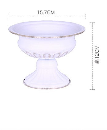 White Small Vintage Flower Bowal - Fino Decor