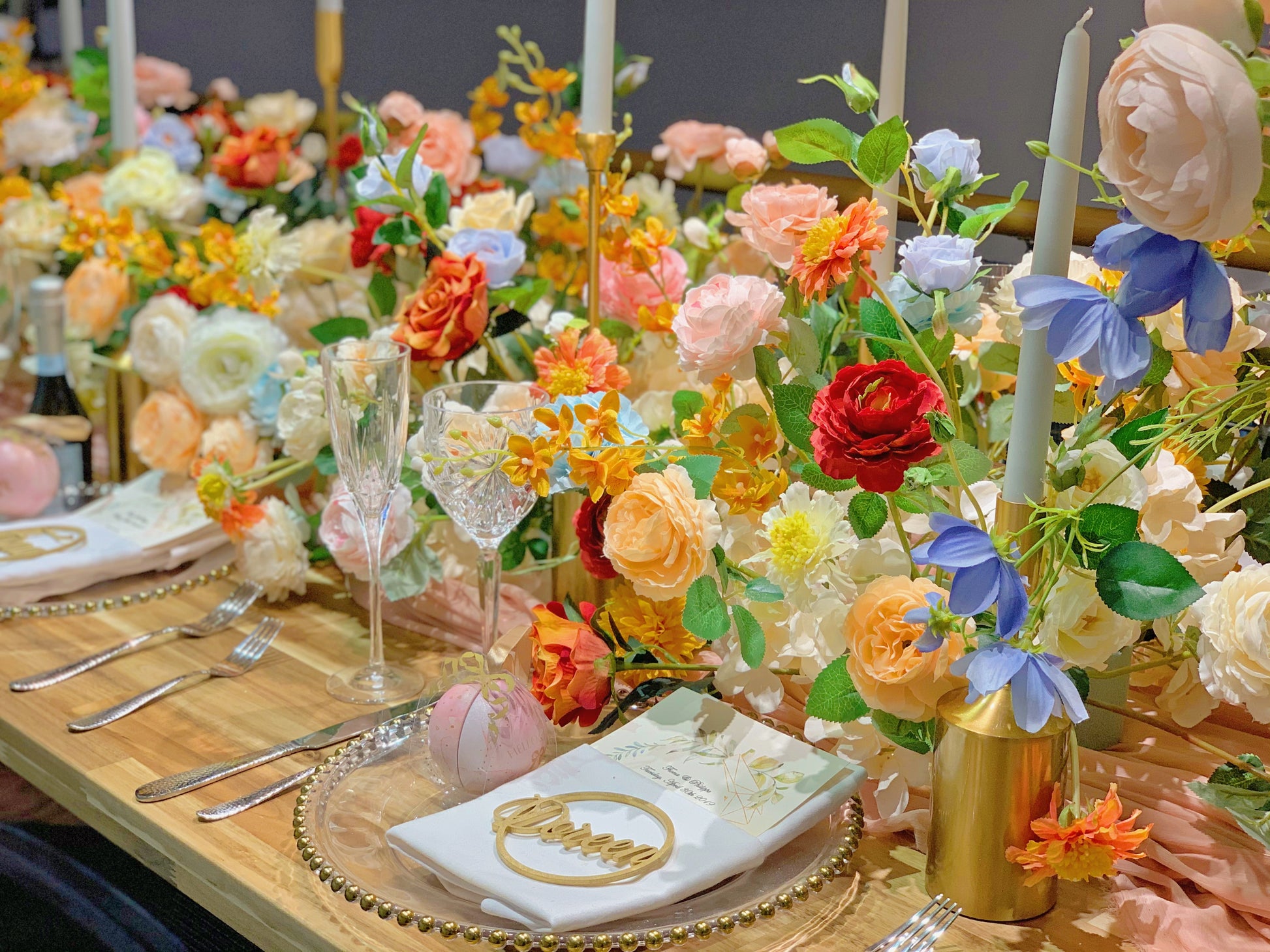 Romantic Gold Candlestick/Wedding Luxury Candelabrum - Fino Decor
