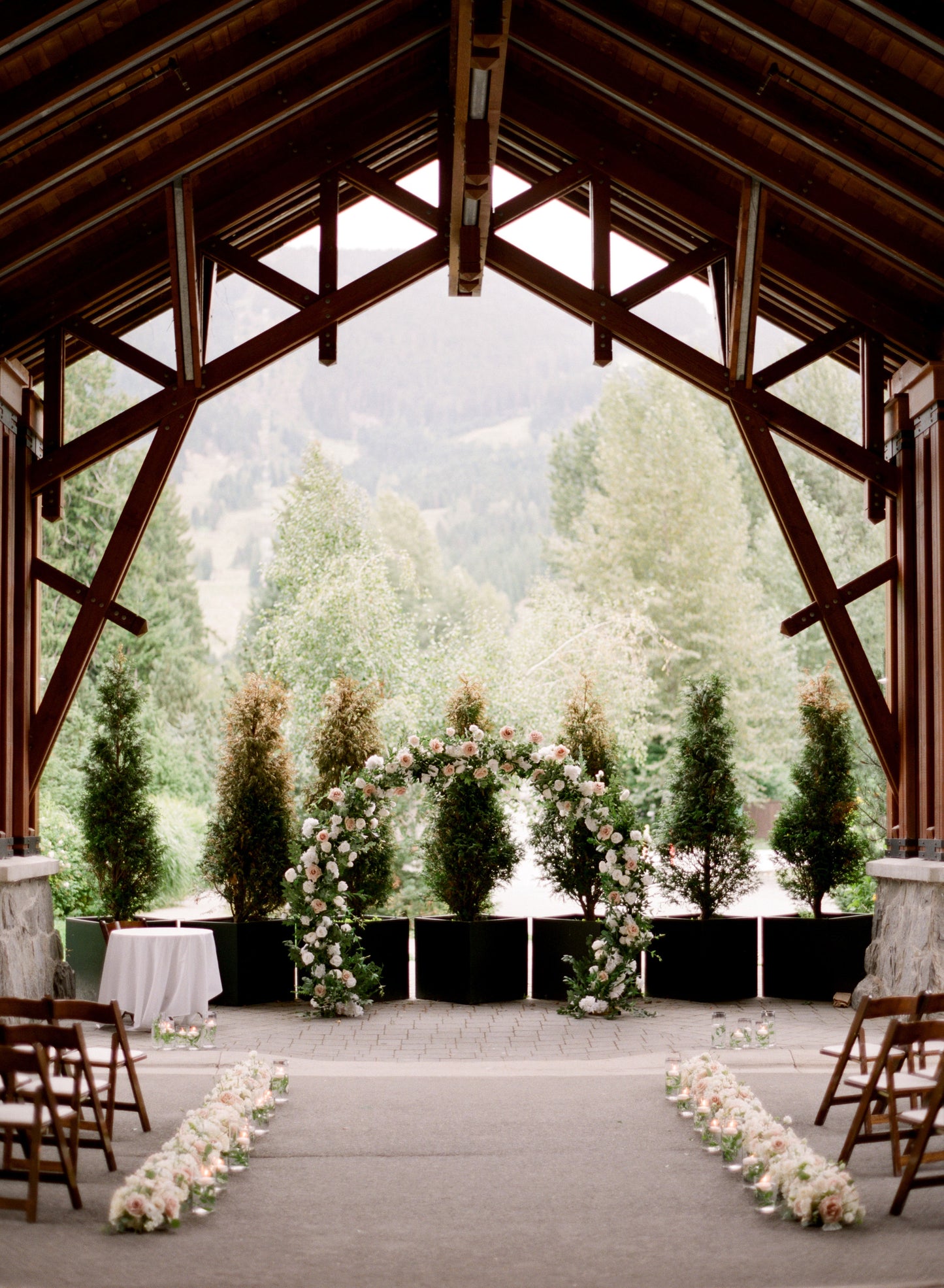 Wedding Ceremony Double Ring Arch, Passable Walk- Through Arch Only