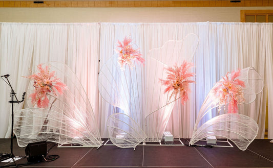 Iron Petal Large Stage Background/Ceremony Arch Only - Fino Decor