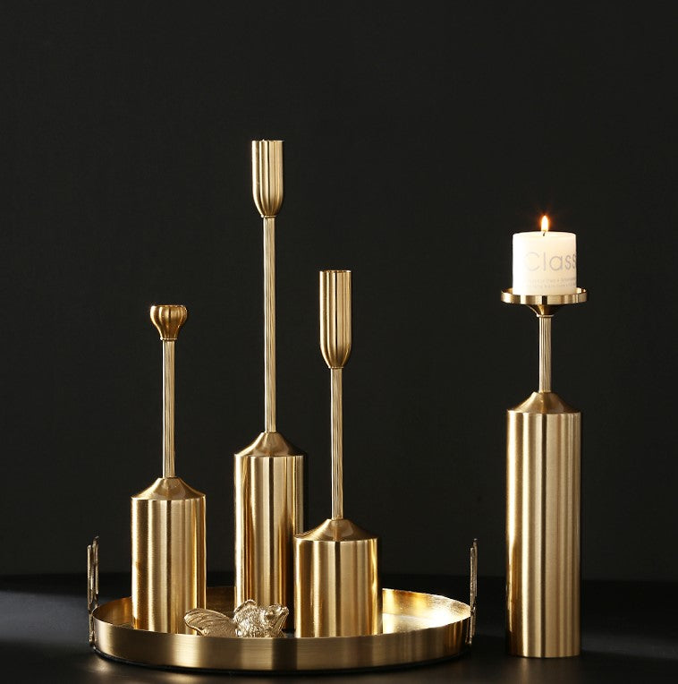 Romantic Gold Candlestick/Wedding Luxury Candelabrum - Fino Decor