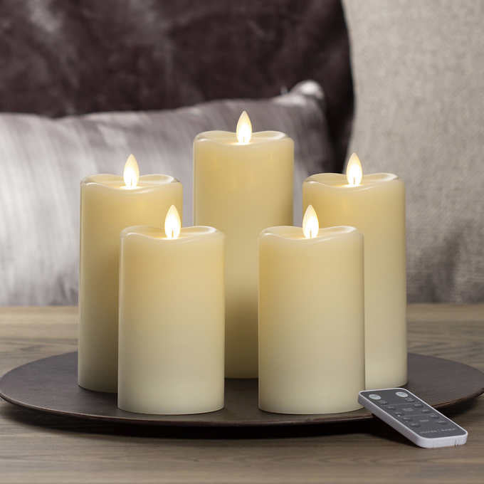 Rex Wax LED Pillar Candle / Flameless Candle / Remote Controlled Candle - Fino Decor