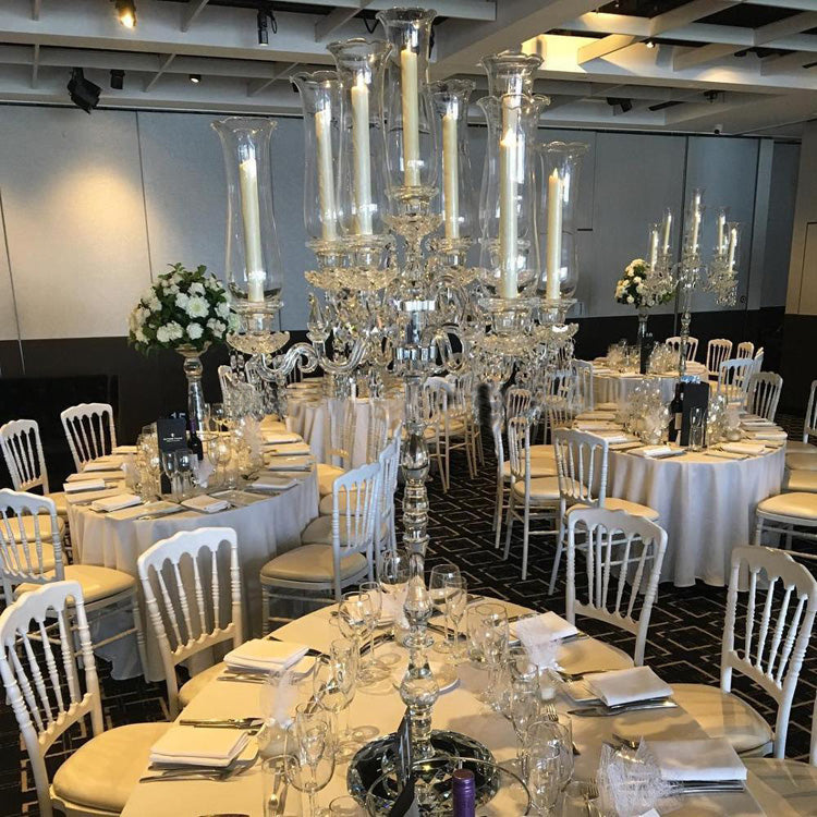 Luxury Wedding Table Centerpiece 9 Heads Crystal Candelabra - Fino Decor