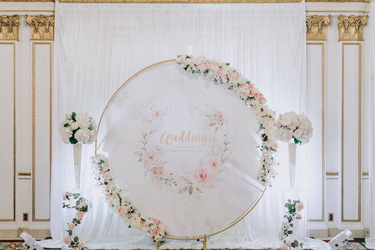 Double Circle Arch, Double Round Wedding Arch Only - Fino Decor