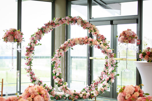 Metal Round Wedding Arch, Circle Wedding Arch Only (Round Pipe) - Fino Decor